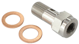 Banjo Bolt with 1/8" Port Gauge Adapter