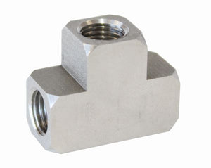 Stainless Steel Inverted Female T-Block (1/8" NPT on side