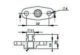 Fuel Rail Adapter, Suit Subaru, Nissan, Mazda 32.5mm Centres