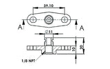 Fuel Rail Adapter, Suit Toyota Subaru 40mm Centres