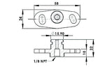 Fuel Rail Adapter, Suit Mitsubishi 16mm Seal & 37-40mm Centres