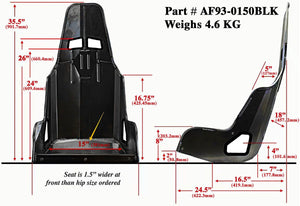 Pro Street Aluminium Race Seats, 15" Hip Width