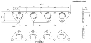 Mitsubishi Evolution 4-9 4G63 Engine w/ 43mm Portsize Stainless Steel Header Flange