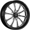 Exile-S 17" x 4.5" Front Wheel, Black with Eclipse Finish