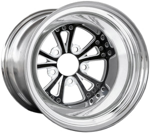 Torx 15" x 8.5" Wheel, Polished with Black Eclipse Finish Centre