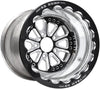 Hammer 15" x 8.5" Wheel, Polished with Black Eclipse Finish Centre, Single Beadlock