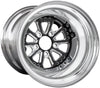 Hammer 15" x 10" Wheel, Polished with Black Eclipse Finish Centre