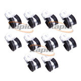 CUSHIONED P CLAMPS -6AN 10PK  BLACK 9.5MM ID OR 3/8" ID