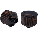 1" PUSH IN  BREATHER FILTER   3" O.D,2" H, BLACK TOP