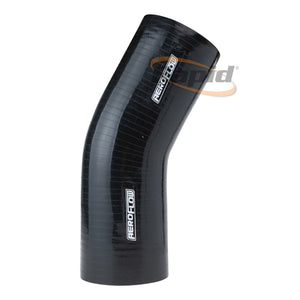 Silicone Hose 23 Deg; Black   I.D 3.00" 76mm, Wall 5.3mm,   125mm Leg