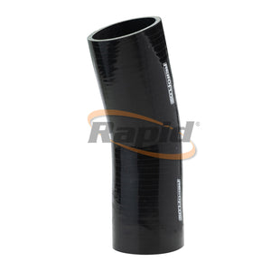 Silicone Hose 23 Deg; Black   I.D 2.75" 70mm, Wall 5.3mm,   125mm Leg