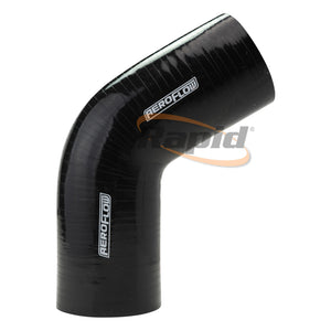 Silicone Hose 67 Deg; Black I.D 3.50"/88mm, Wall 5.3mm, 125 Leg